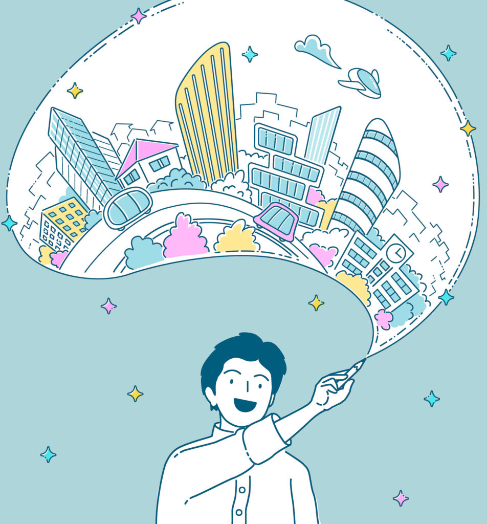 パンフレット表紙/シンプルイラスト