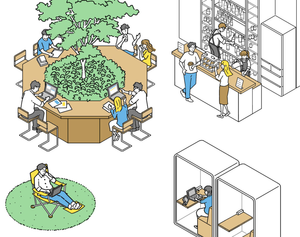 ワークプレイス　アクティビティイラスト