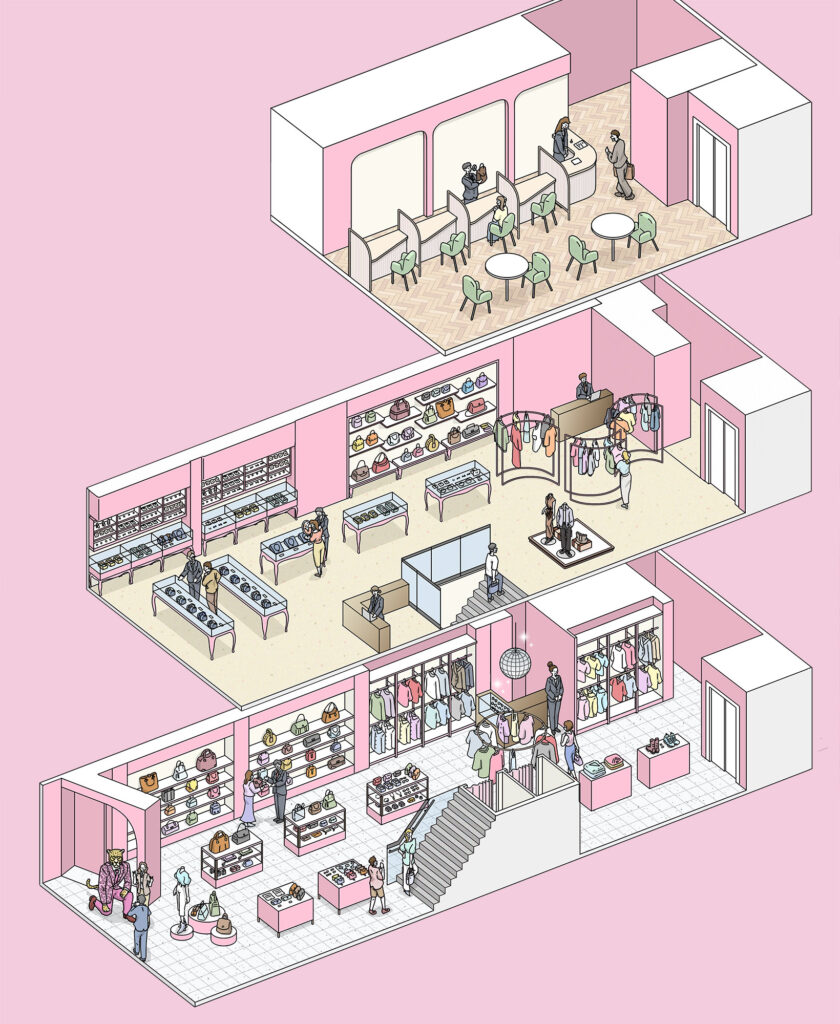 店内フロアマップイラスト