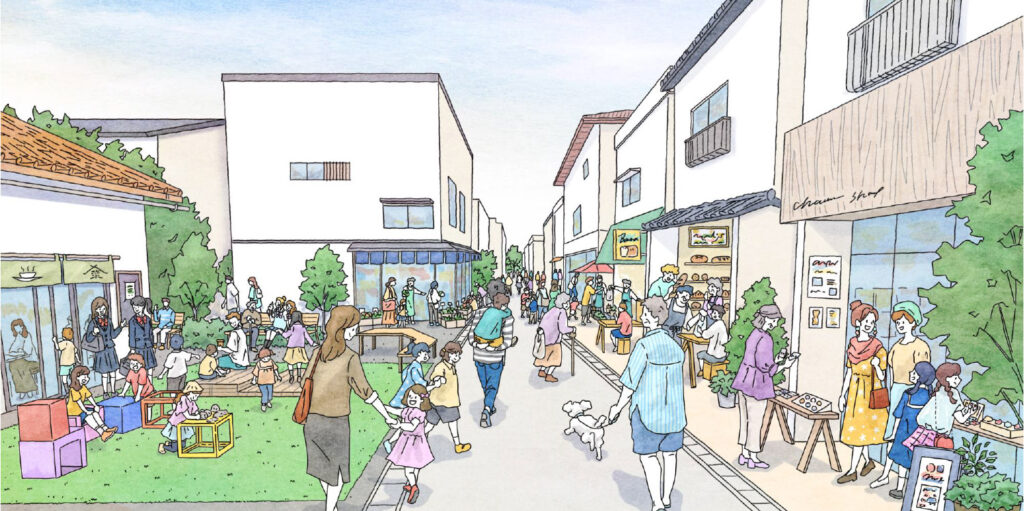 まちのアイレベルパース