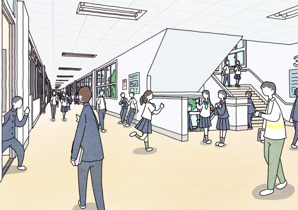 学校-アイレベルパース