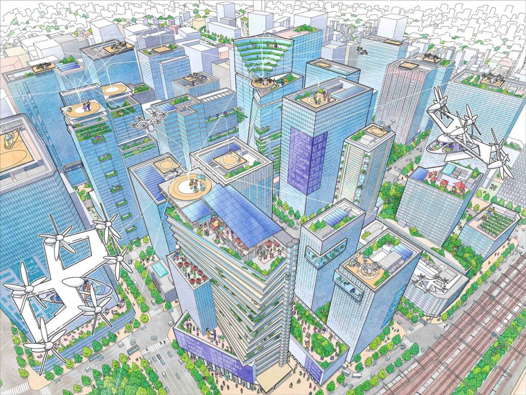 空飛ぶクルマ-日建設計スカイスケープデザインラボ