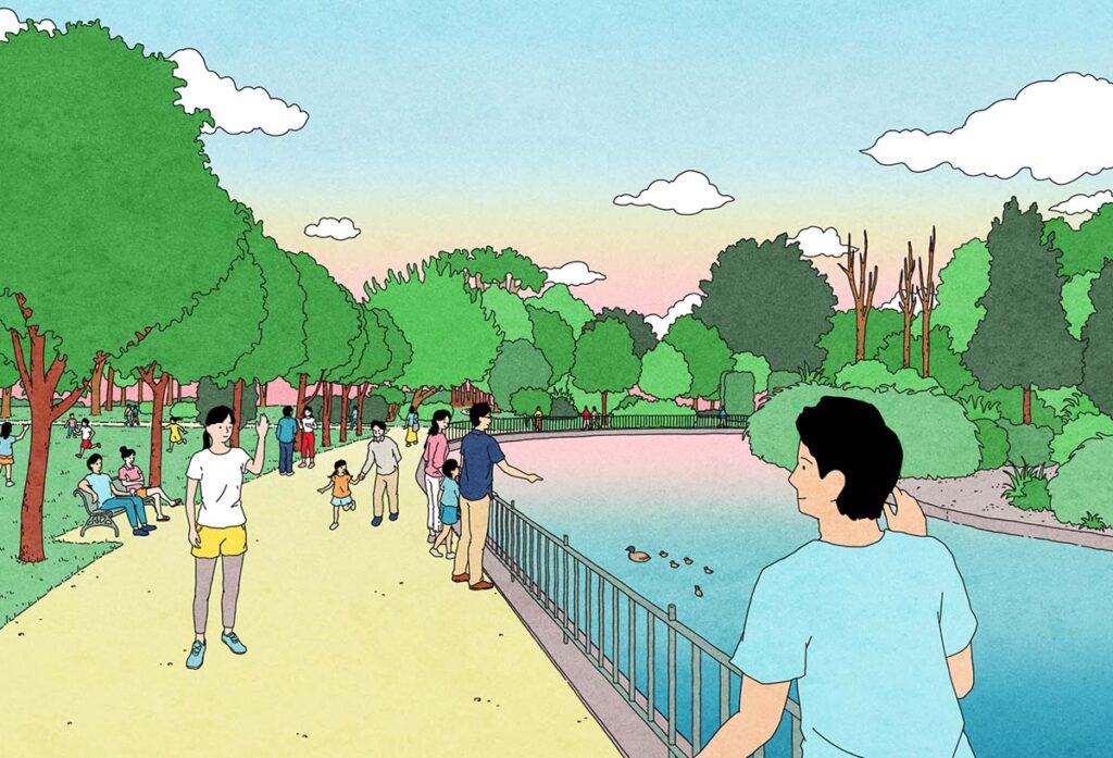 公園アイレベルパース
